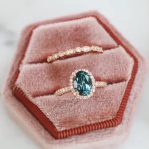 Iris London Blue Topaz Ring- 14K Rose Gold Vermeil