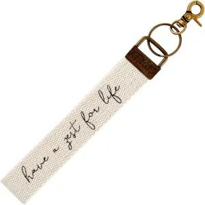 Keychain by Heartfelt - Key Rings - Canvas Wristlet Strap Lanyard Key Chain, 8.75-Inch, Zest For