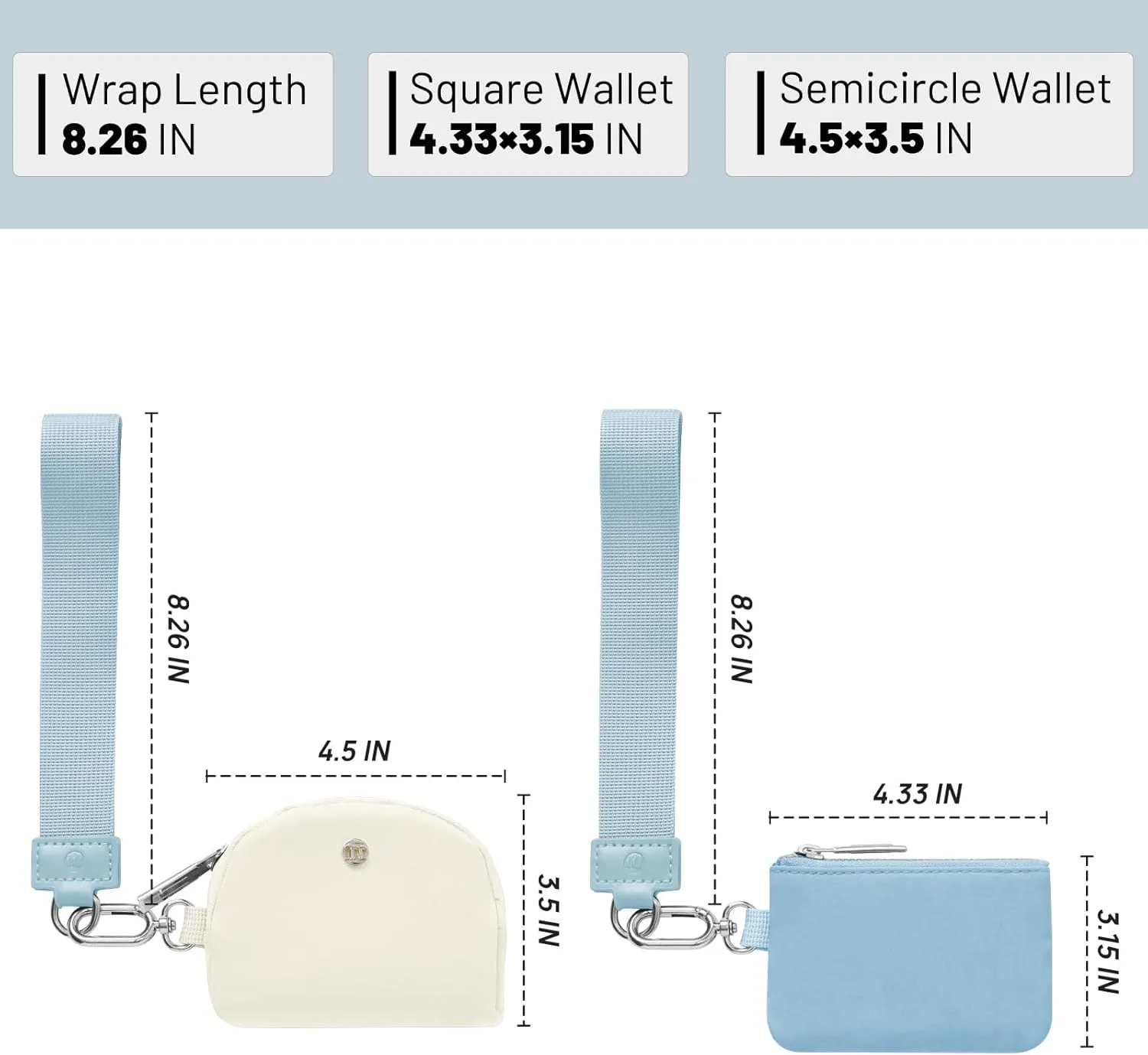 Keychain Wallet Mini Zip Around Wristlet Wallets for Women Detachable Dual Pouch Wristlet Portable Coin Purse Small Wallets