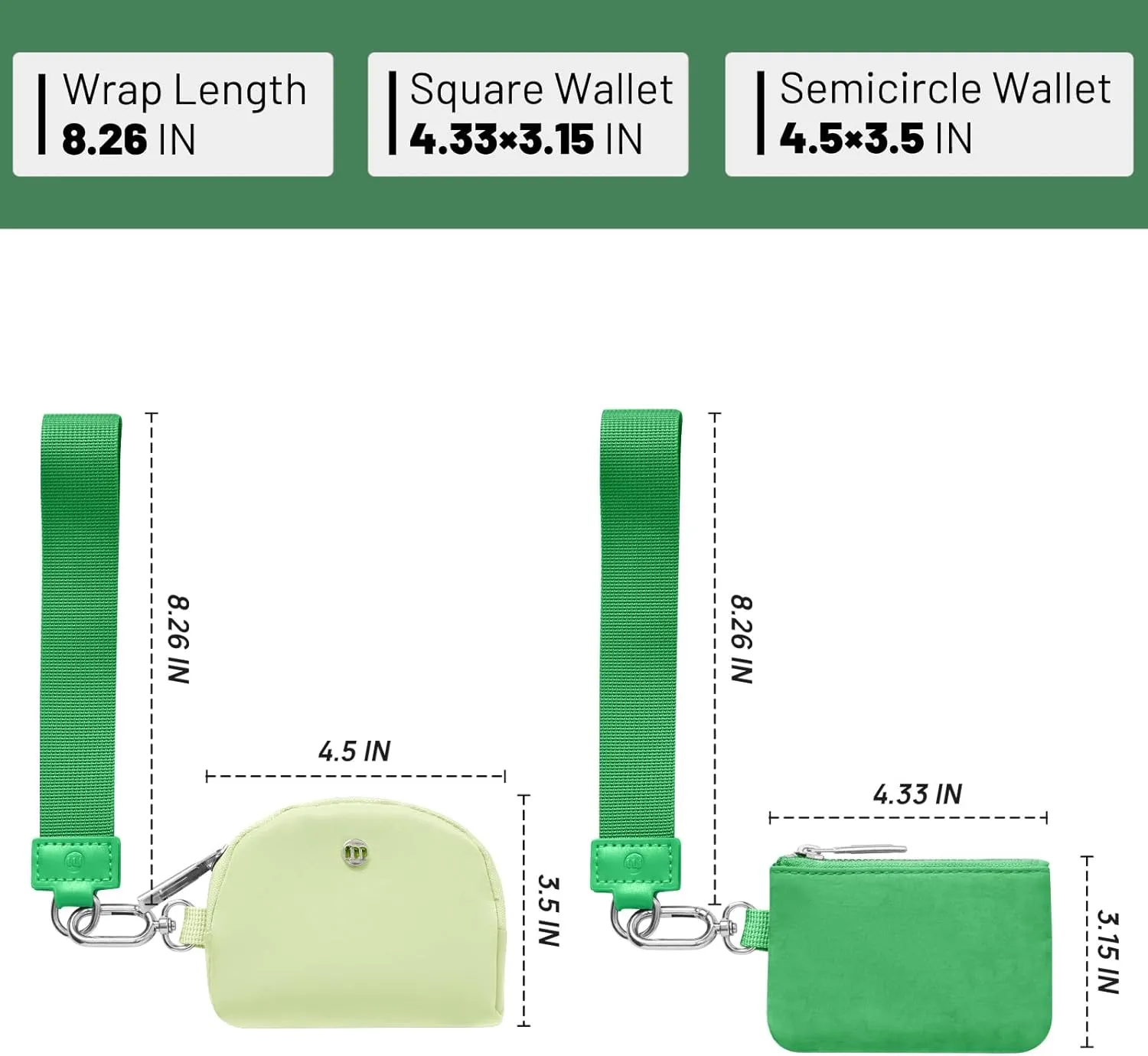 Keychain Wallet Mini Zip Around Wristlet Wallets for Women Detachable Dual Pouch Wristlet Portable Coin Purse Small Wallets