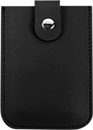 Keychain Wristlet Keychains Slim PU Leather Card Holder For Men Women Wallet Business Card Case Id (Black, One Size)