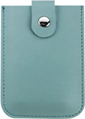 Keychain Wristlet Keychains Slim PU Leather Card Holder For Men Women Wallet Business Card Case Id (Sky Blue, One Size)
