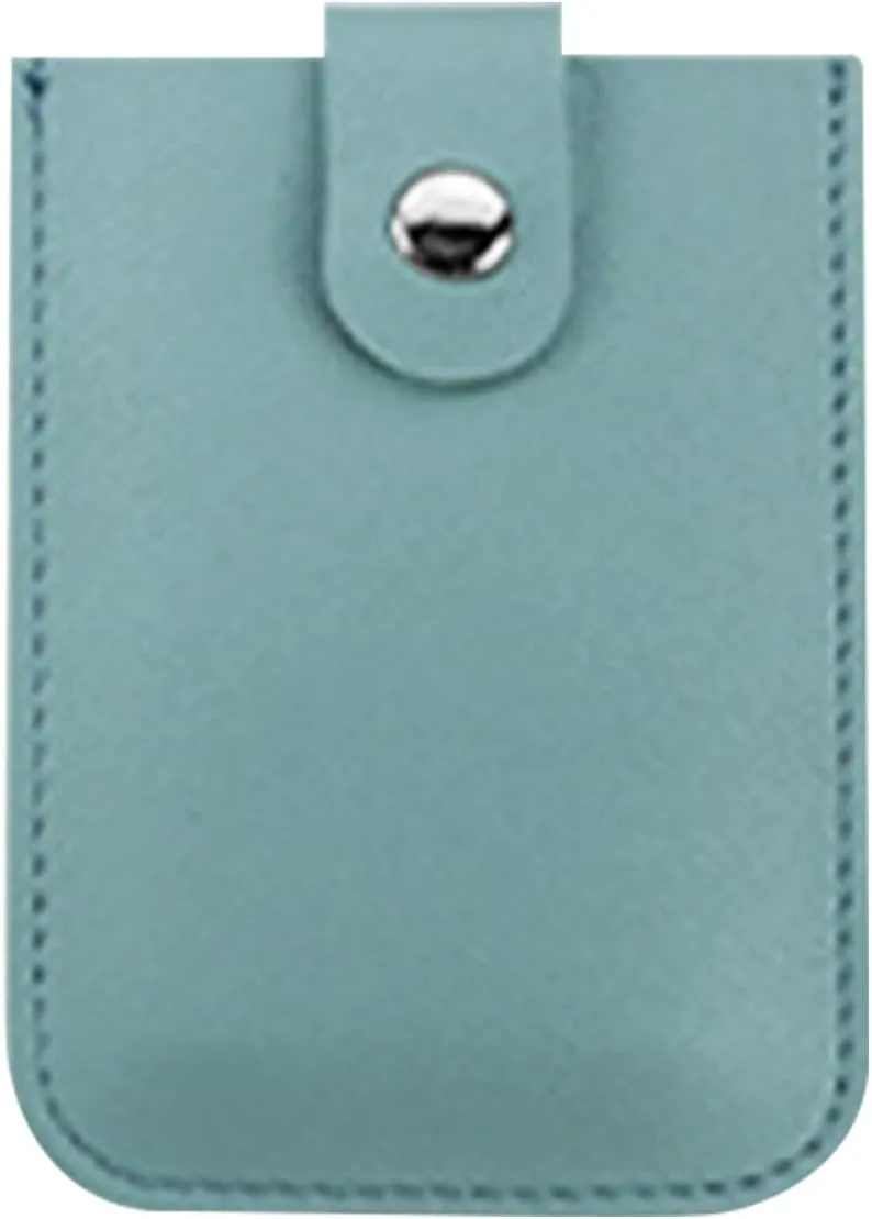 Keychain Wristlet Keychains Slim PU Leather Card Holder For Men Women Wallet Business Card Case Id (Sky Blue, One Size)