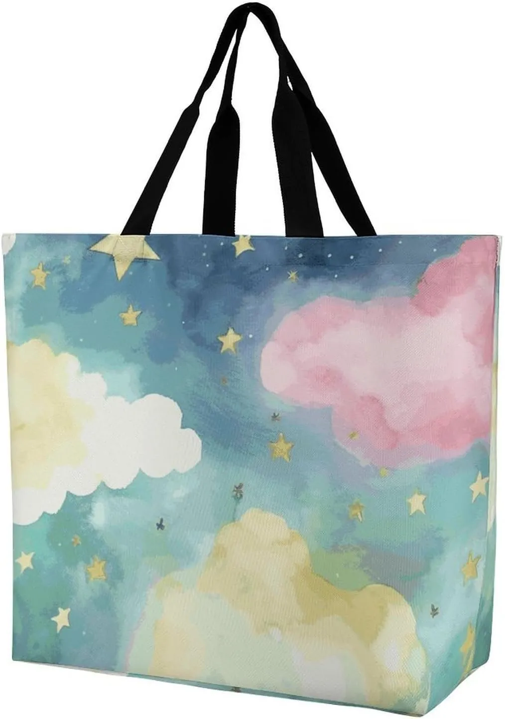 Large Capacity Shopping Bag Shells And Sand Canvas Grocery Bags Foldable Tote Bag