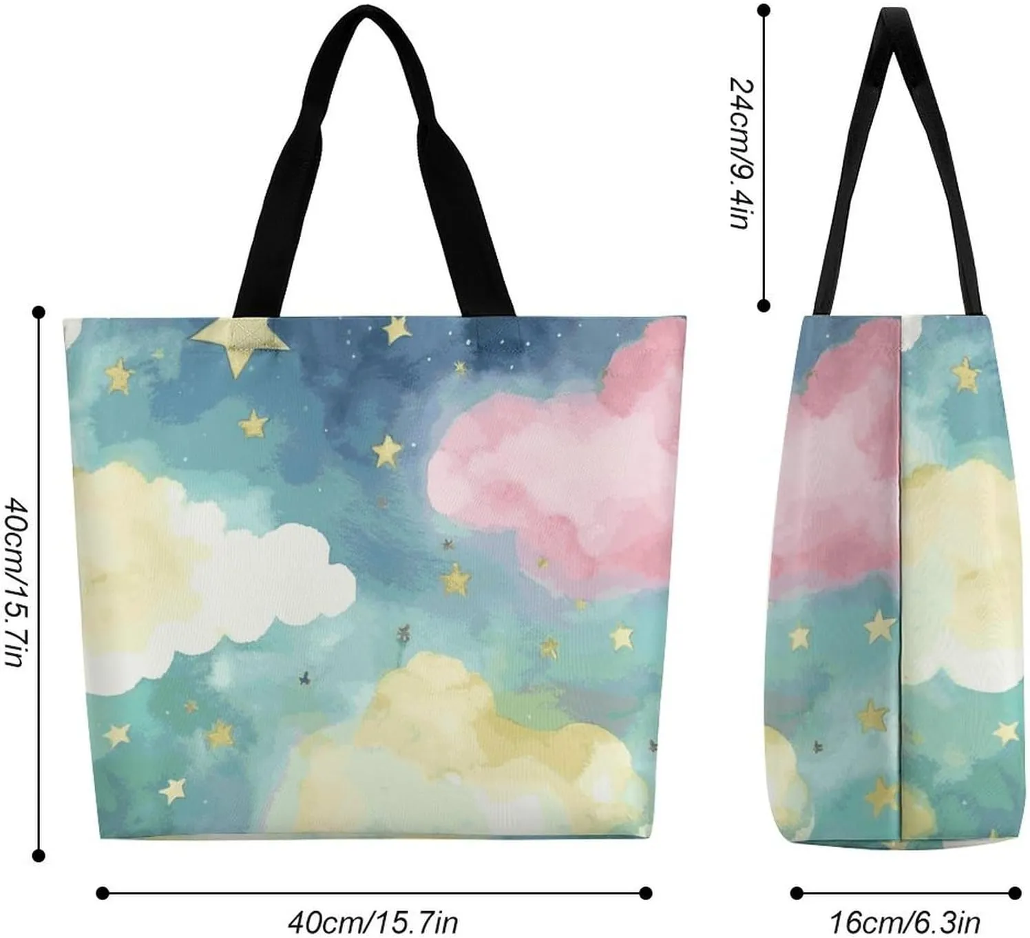 Large Capacity Shopping Bag Shells And Sand Canvas Grocery Bags Foldable Tote Bag