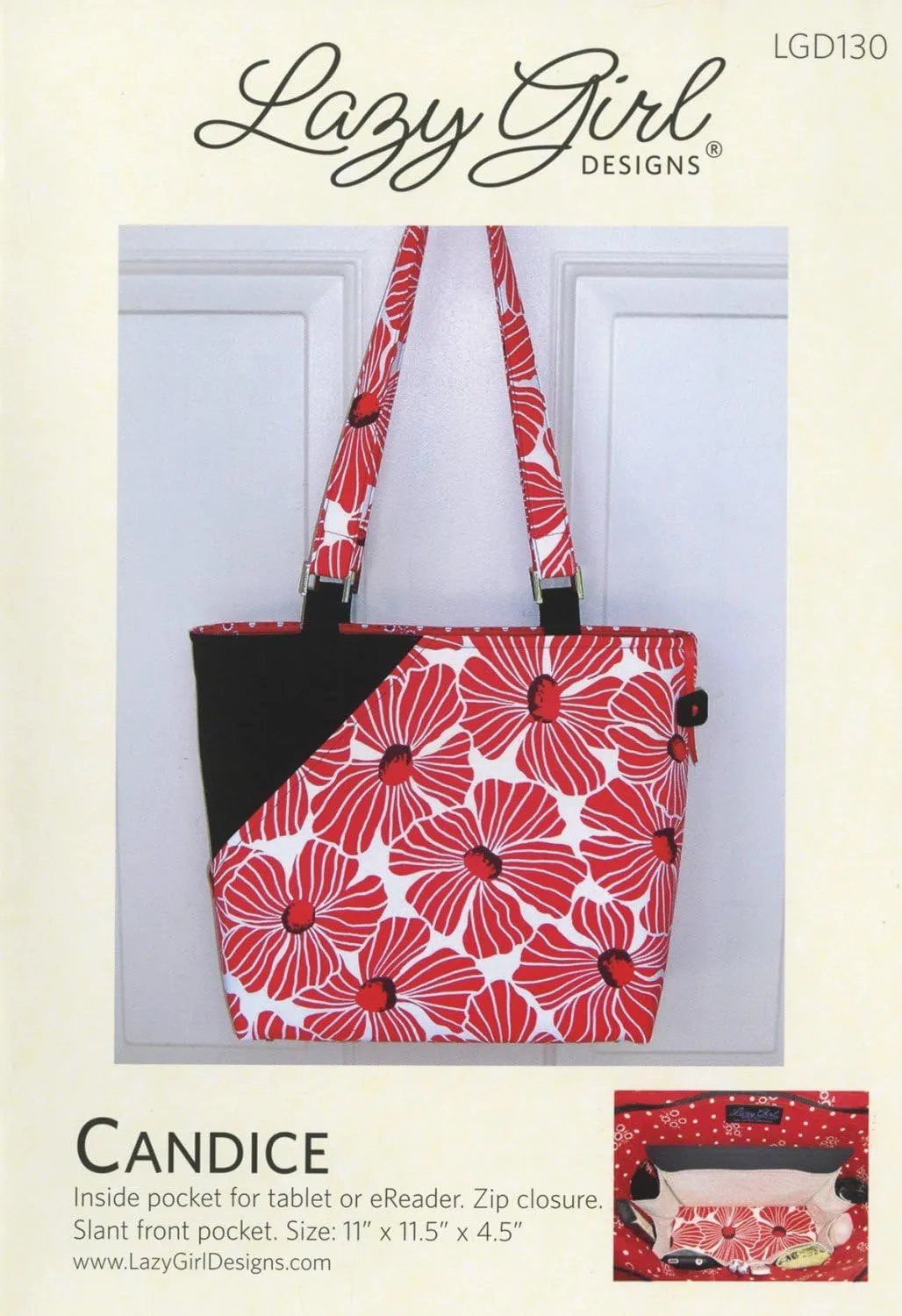 Lazy Girl Designs Candice Purse Insert, White
