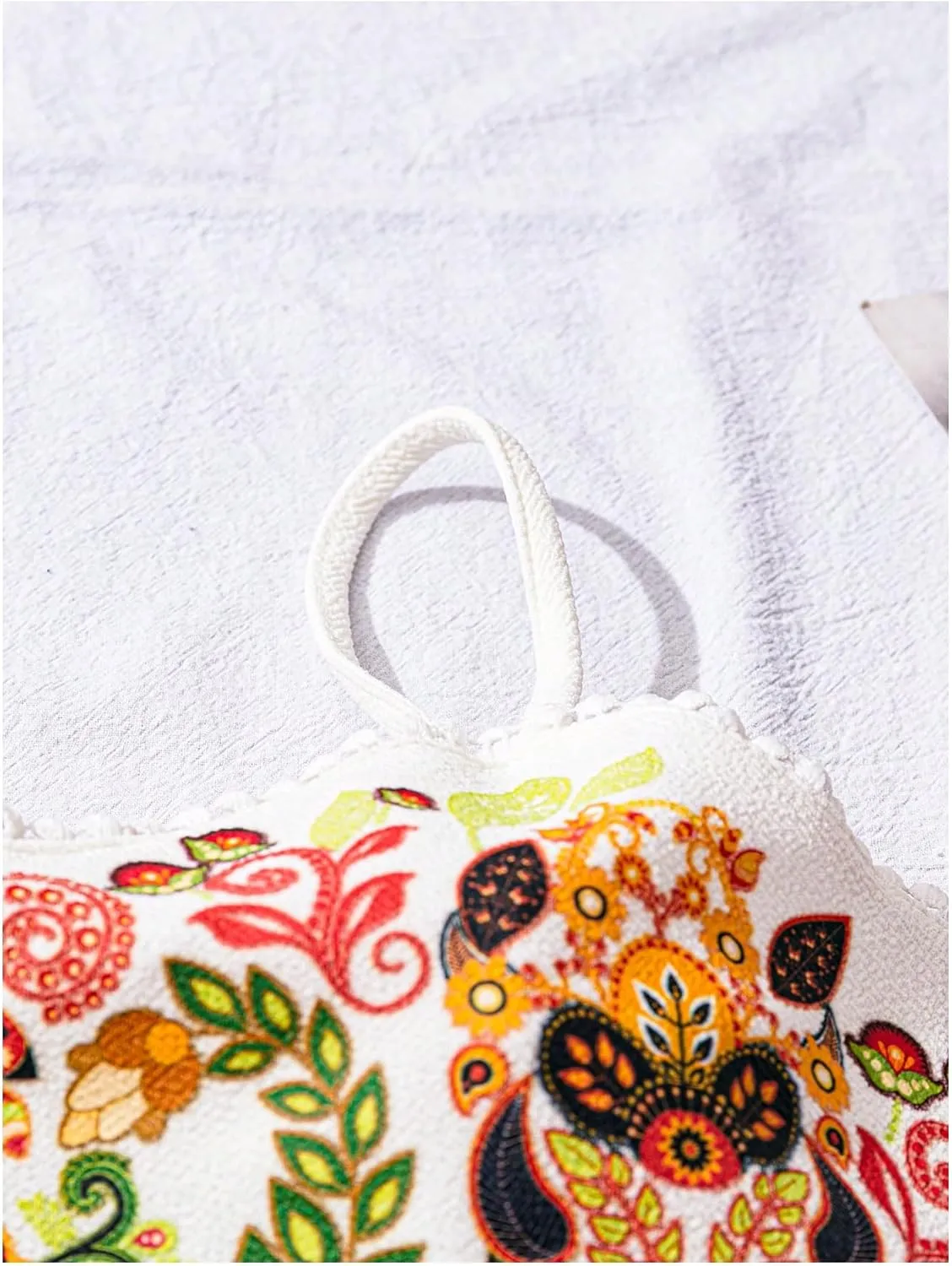 MakeMeChic Women's Spaghetti Strap Camisole Floral Print Backless Boho Cami Crop Tops