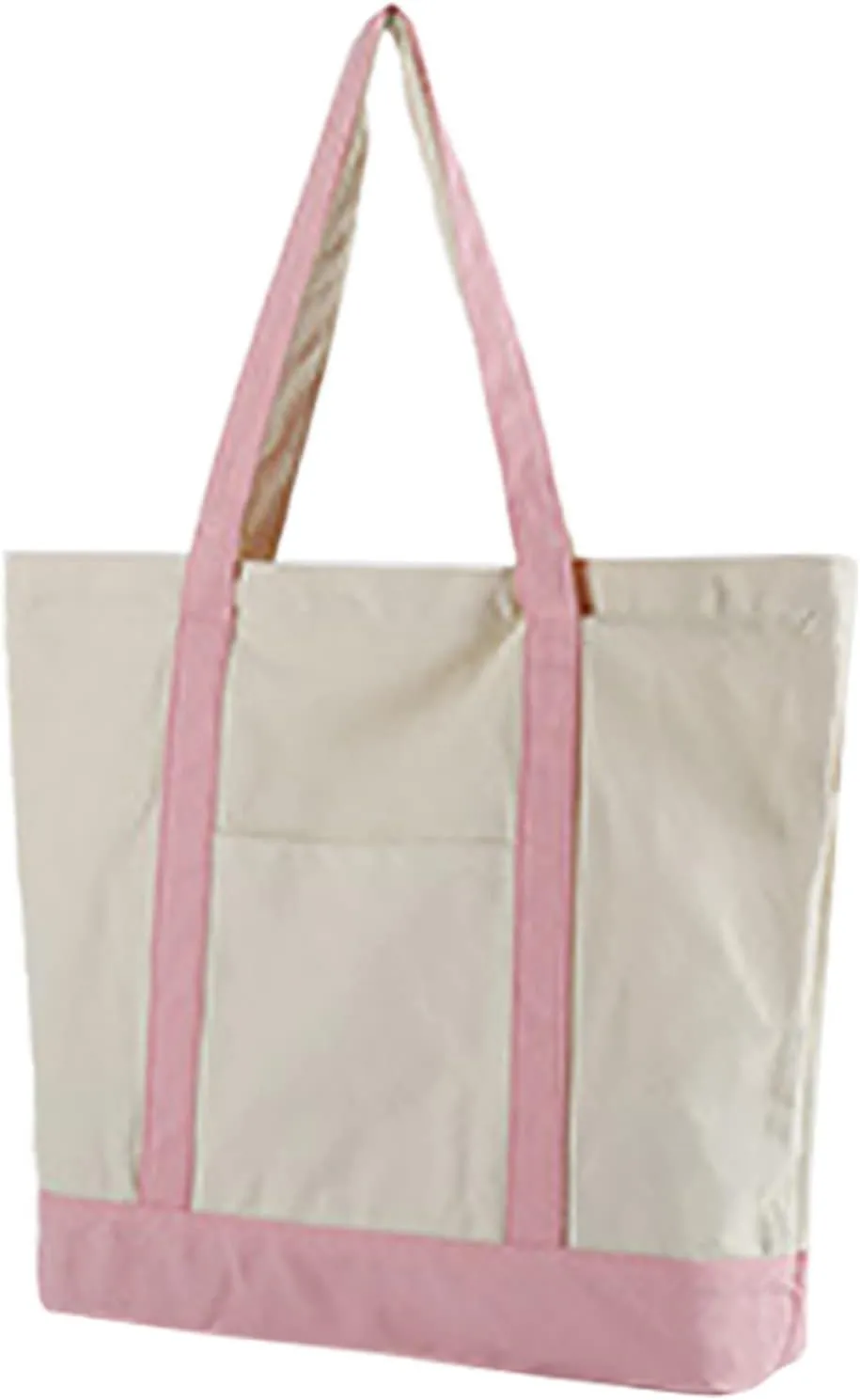 Medium Supermarket Bags Large Capacity Zipper Portable Canvas Bag Shoulder Bag Men (One Size)