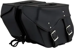 Milwaukee Leather SH55201ZB Black Large PVC Zip-Off Throwover Motorcycle Saddlebags - One Size