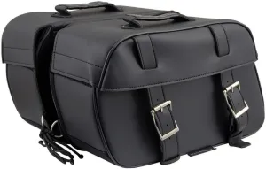 Milwaukee Leather SH57701 Black Medium PVC Zip-Off Motorcycle Saddlebag - Medium - Medium