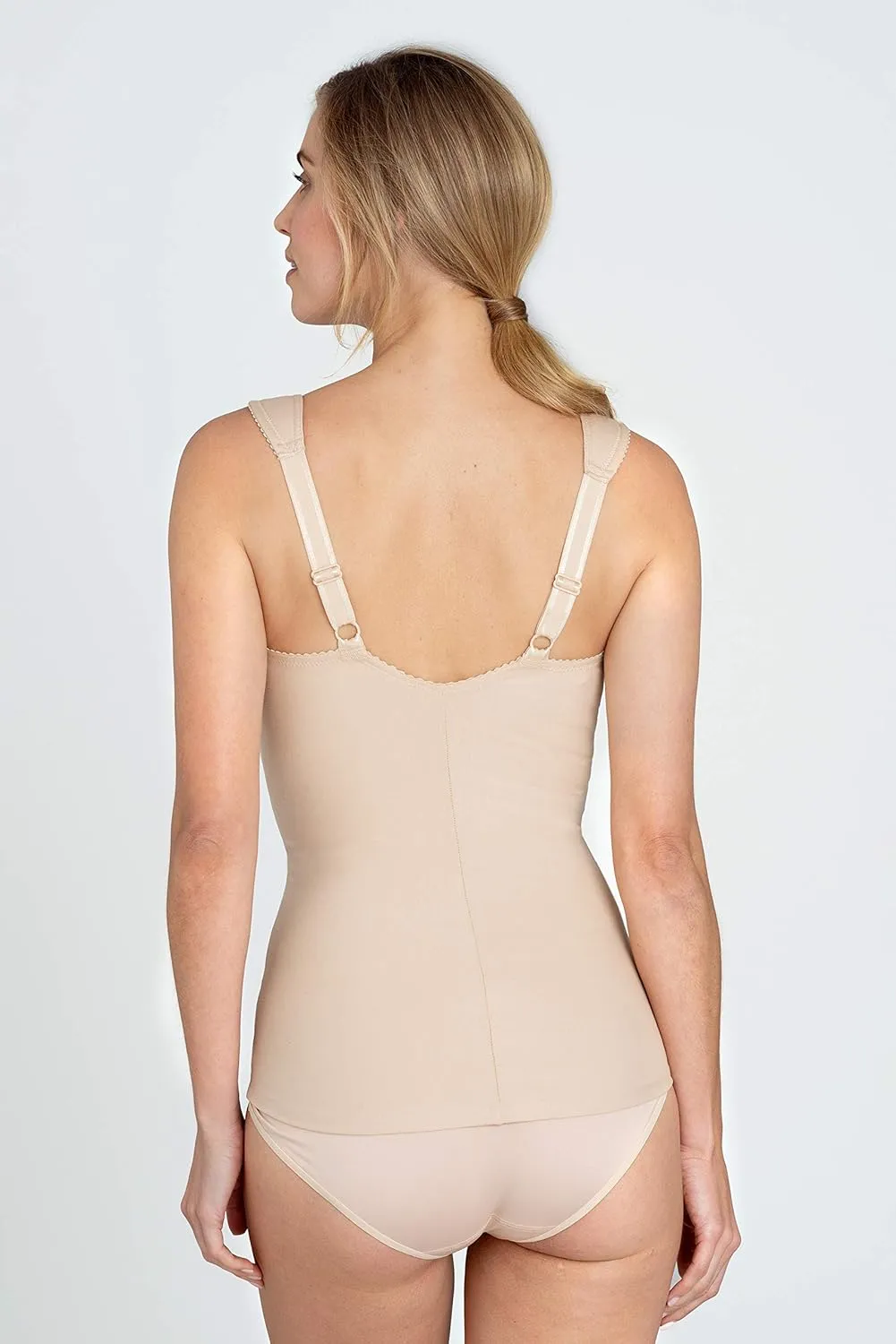 Miss Mary of Sweden Lovely Lace Womens Slimming Camisole with Built-in Bra