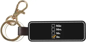 Miss Mrs Ms Doctor Genuine Leather Keychain for Men Women Premium Key Ring Holder with Custom Engraving Option Ideal Gift for Birthday Anniversary Christmas