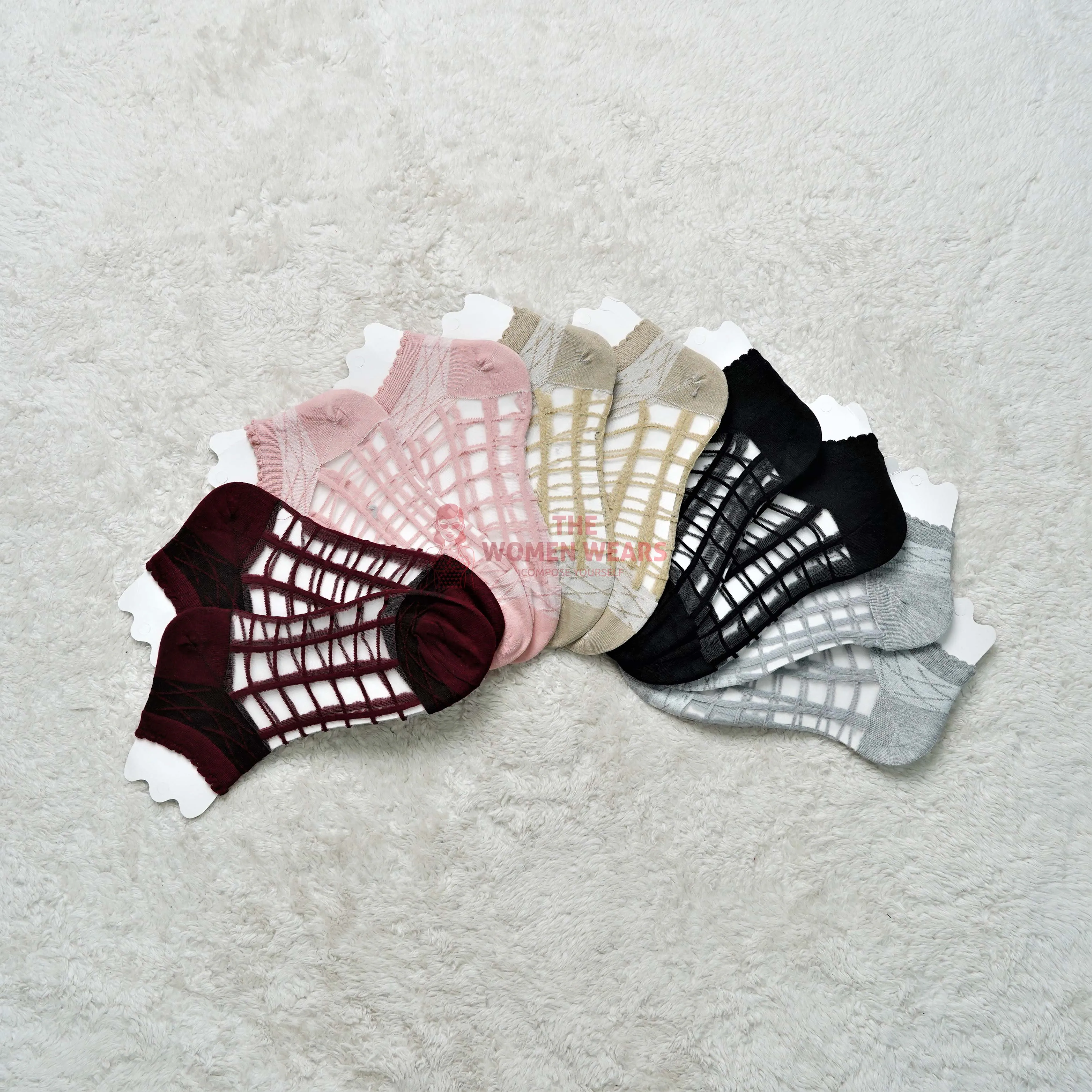 New Girls Transparent Anklet Net Socks SK (0003)