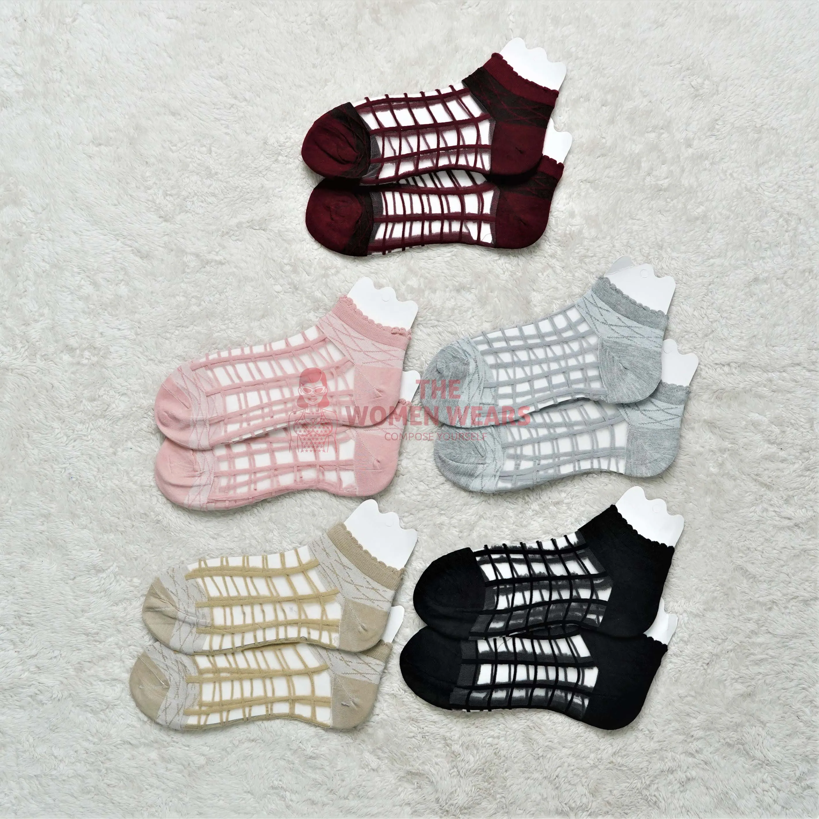New Girls Transparent Anklet Net Socks SK (0003)