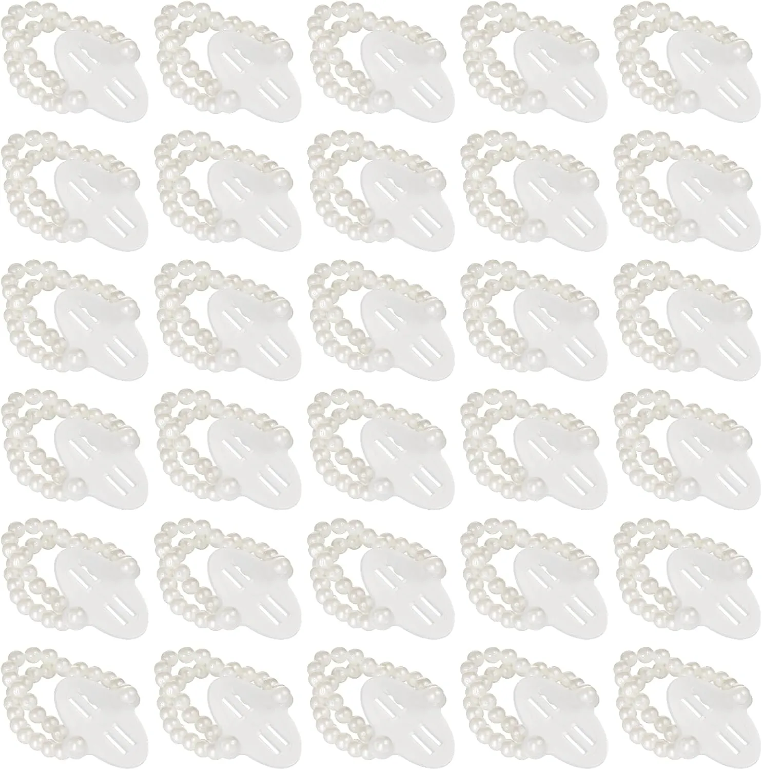 OMISTAR 32PCS Pearl Corsage Wristlet Bracelets, Wedding Bracelet for Bridesmaids, Elastic Wristlet with Transparent Base, DIY Floral Bracelet for Wedding Decorations Accessories