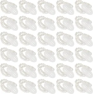 OMISTAR 32PCS Pearl Corsage Wristlet Bracelets, Wedding Bracelet for Bridesmaids, Elastic Wristlet with Transparent Base, DIY Floral Bracelet for Wedding Decorations Accessories