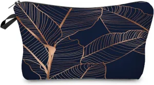 Palm Leaves Makeup Bag Cute Small Makeup Organizer Bag Travel Toiletry Zipper Pouch Plant Birthday Christmas Gift for Nature Lovers Leaf Cosmetic Bag for Women BFF