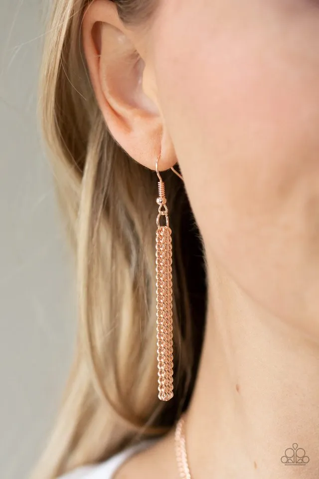 Paparazzi Necklace ~ As MOON As I Can - Rose Gold