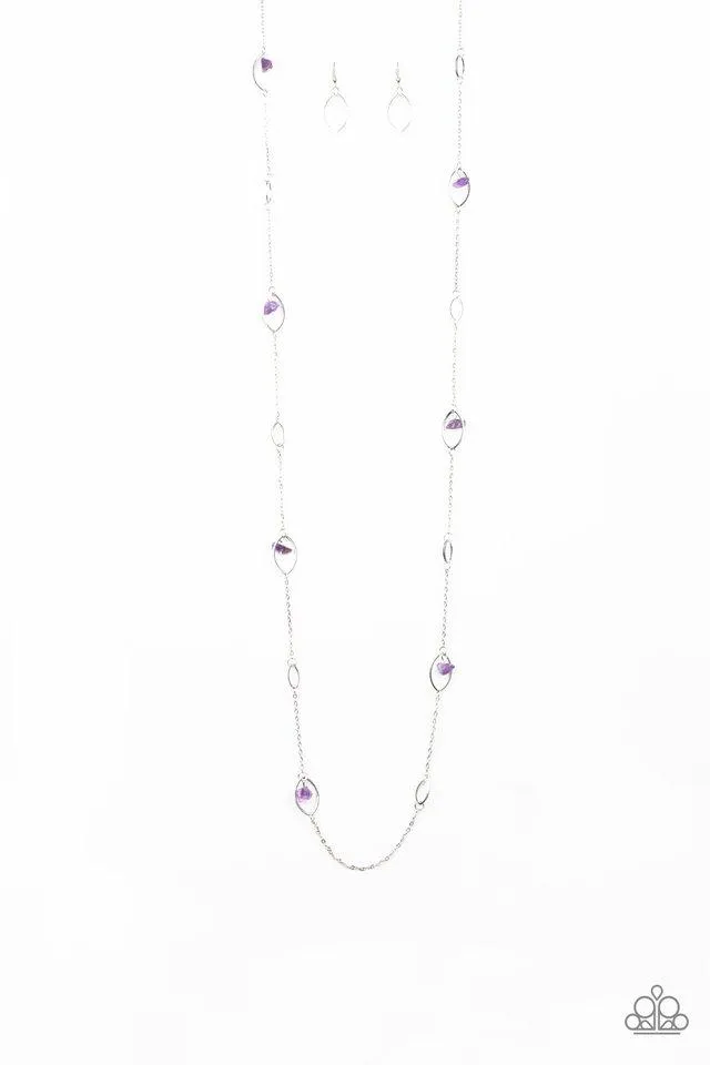 Paparazzi Necklace ~ Rocky Razzle - Purple