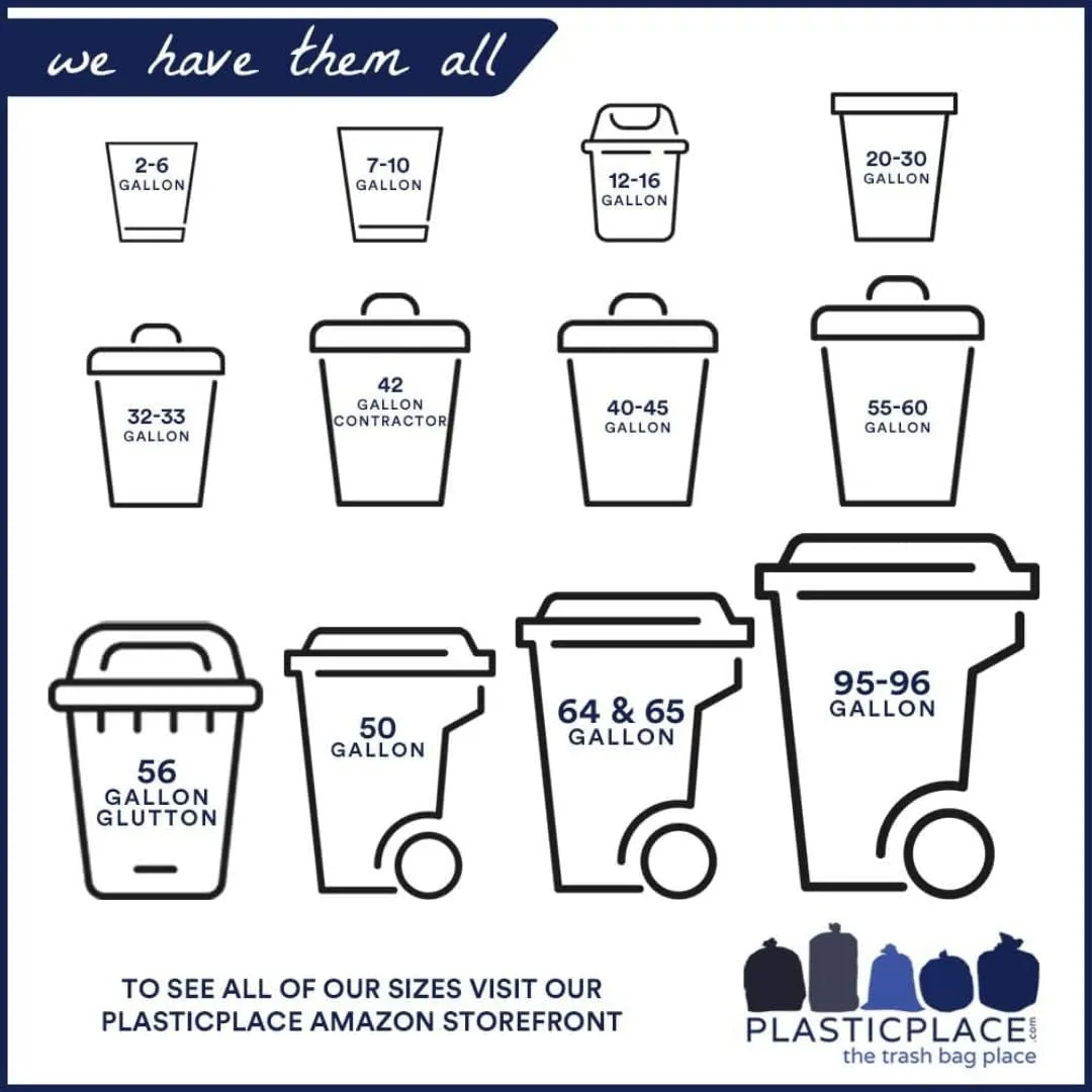 Plasticplace 4 Gallon Trash Bags  0.7 Mil  Drawstring White Garbage Can Liners  17" x 16" (100 Count)