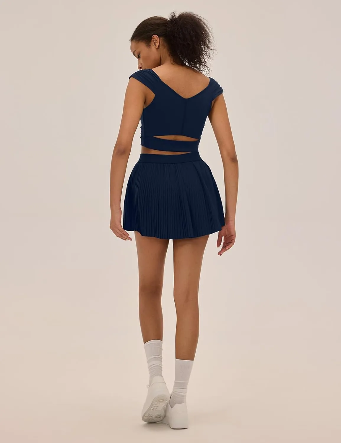 Pleated Tennis Skirts for Women with Pockets Shorts High Waisted Athletic Skorts for Golf Running Workout
