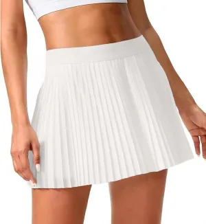 Pleated Tennis Skirts for Women with Pockets Shorts High Waisted Athletic Skorts for Golf Running Workout