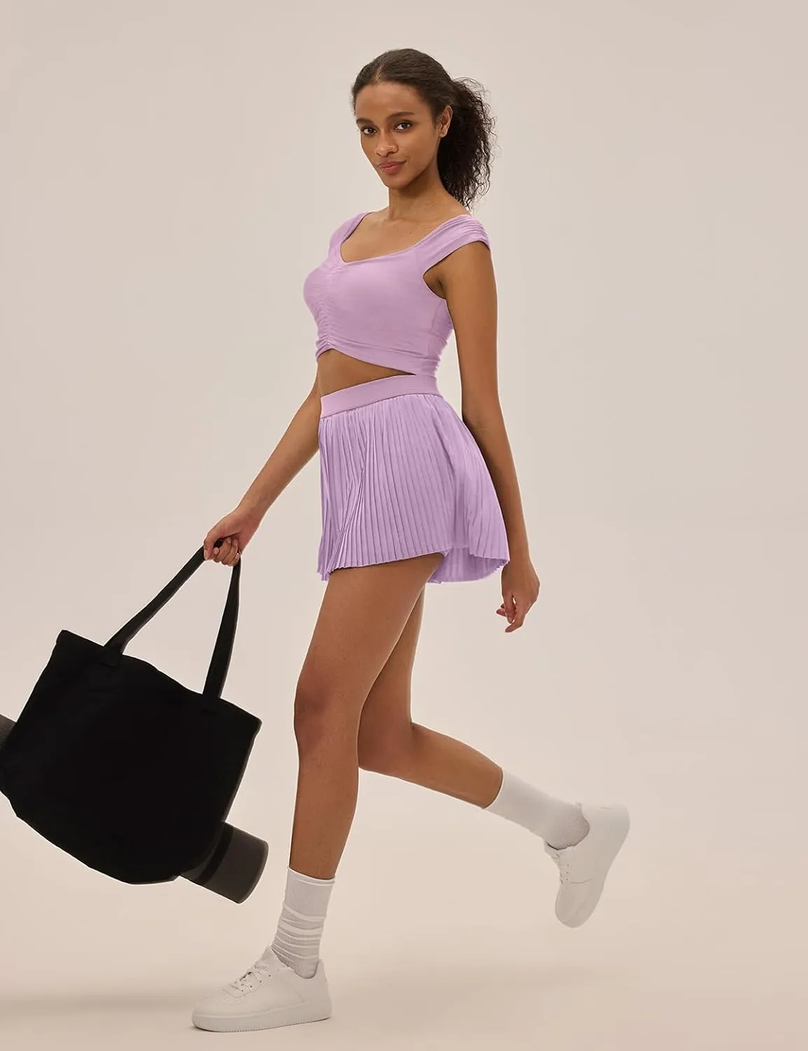 Pleated Tennis Skirts for Women with Pockets Shorts High Waisted Athletic Skorts for Golf Running Workout
