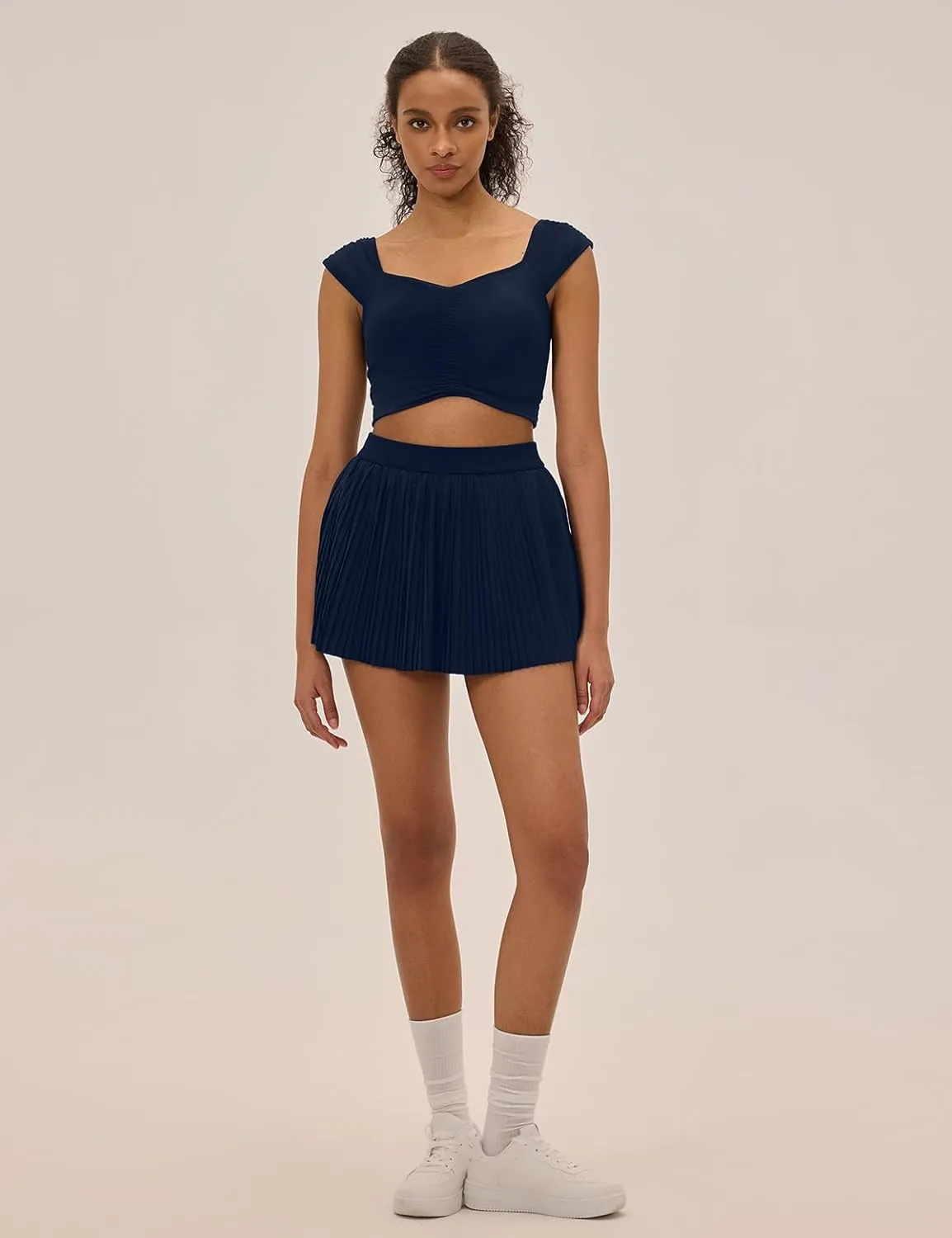 Pleated Tennis Skirts for Women with Pockets Shorts High Waisted Athletic Skorts for Golf Running Workout