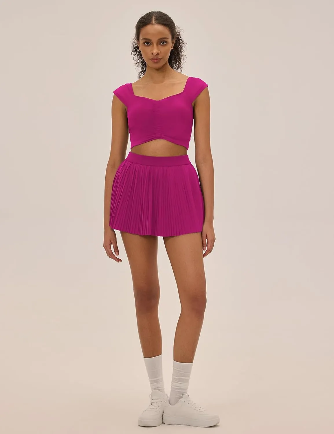 Pleated Tennis Skirts for Women with Pockets Shorts High Waisted Athletic Skorts for Golf Running Workout