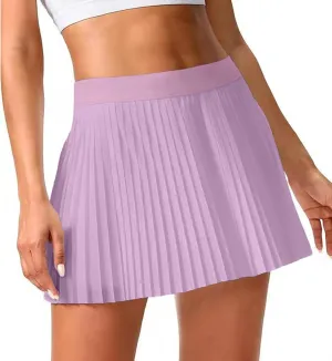 Pleated Tennis Skirts for Women with Pockets Shorts High Waisted Athletic Skorts for Golf Running Workout