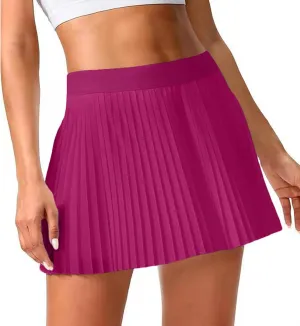 Pleated Tennis Skirts for Women with Pockets Shorts High Waisted Athletic Skorts for Golf Running Workout