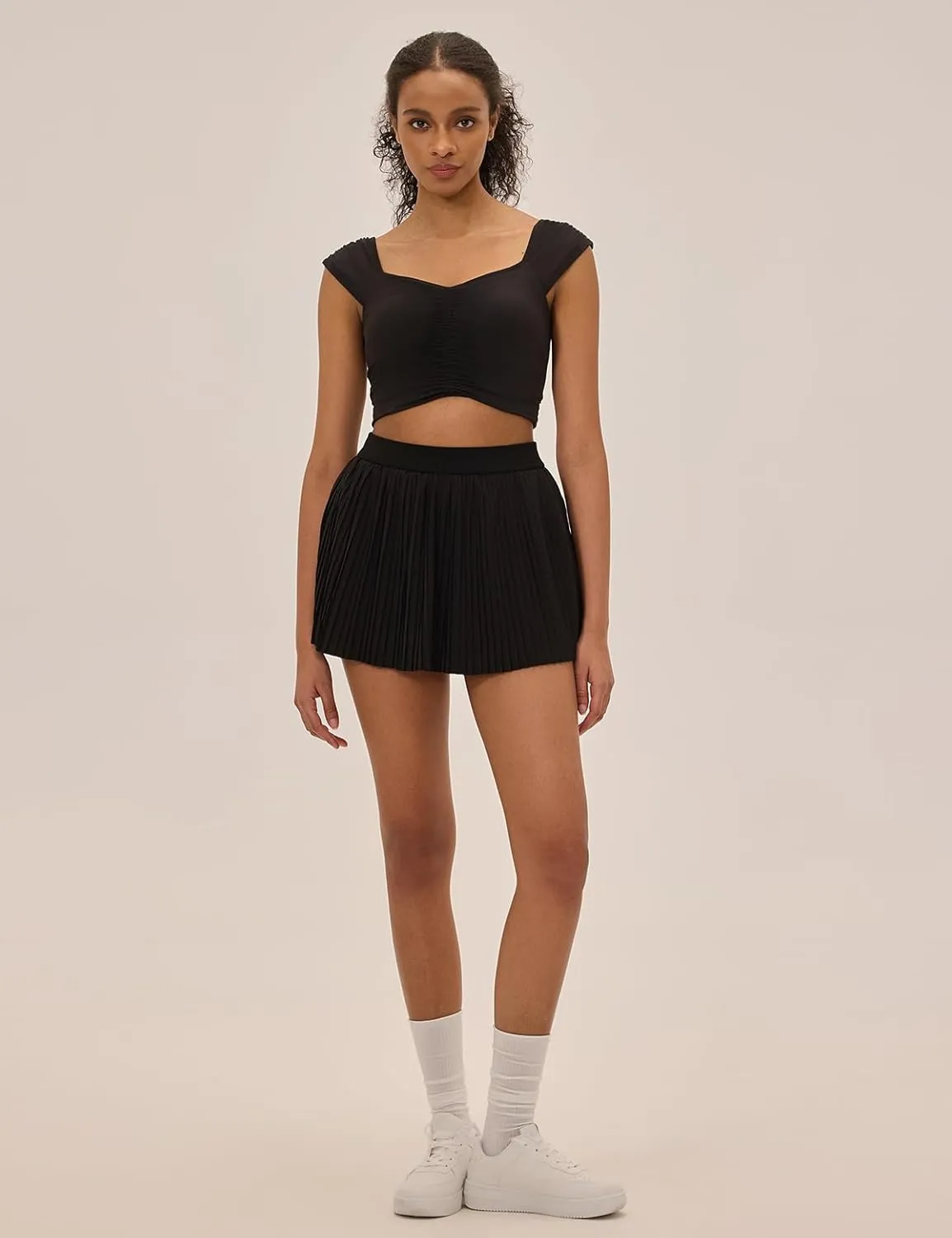 Pleated Tennis Skirts for Women with Pockets Shorts High Waisted Athletic Skorts for Golf Running Workout
