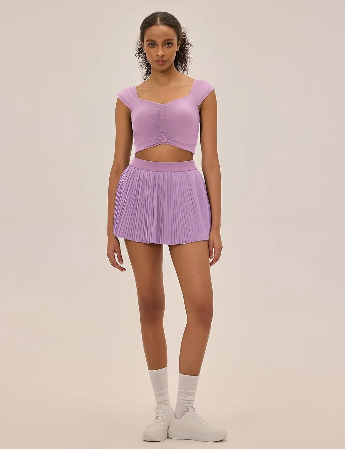 Pleated Tennis Skirts for Women with Pockets Shorts High Waisted Athletic Skorts for Golf Running Workout
