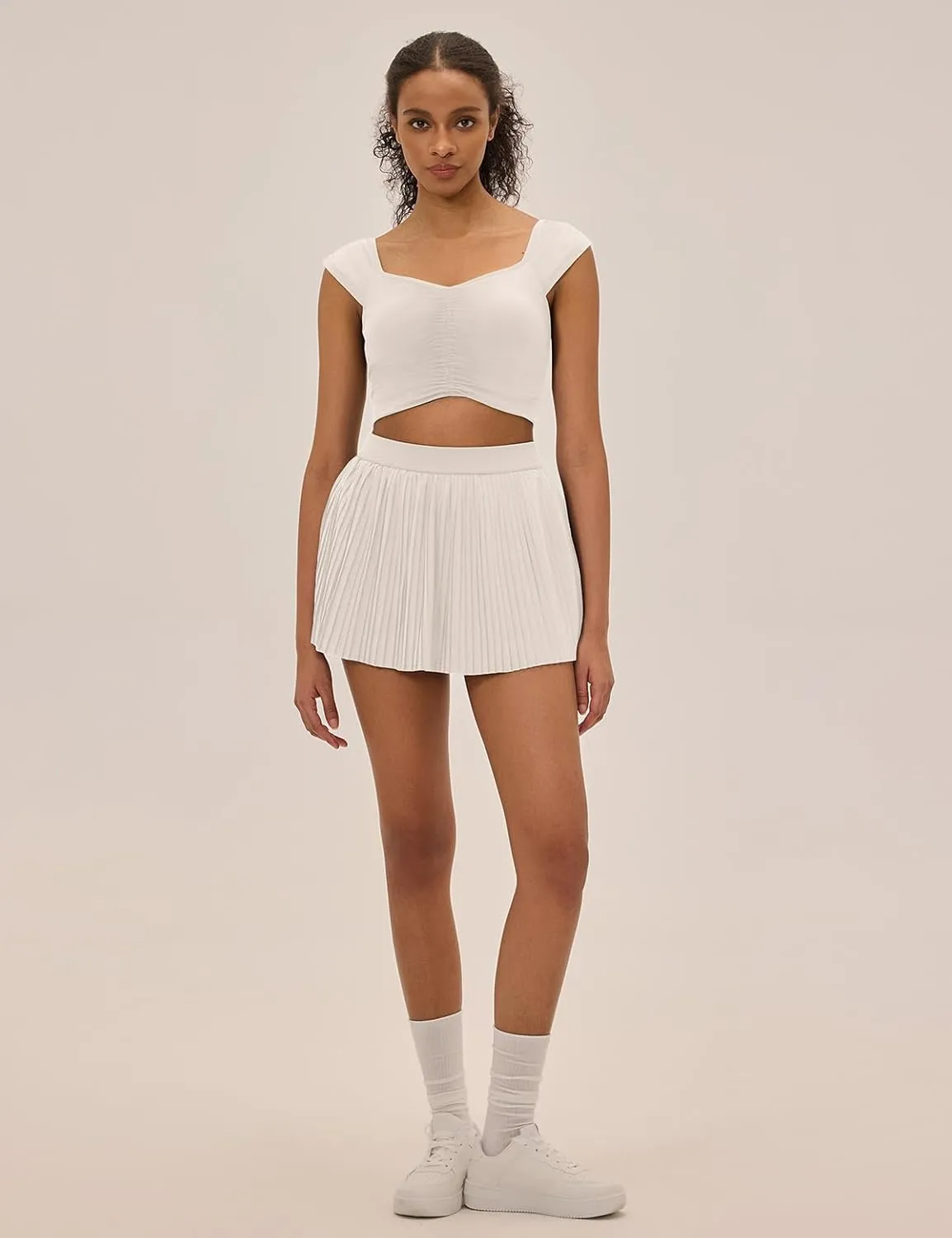 Pleated Tennis Skirts for Women with Pockets Shorts High Waisted Athletic Skorts for Golf Running Workout