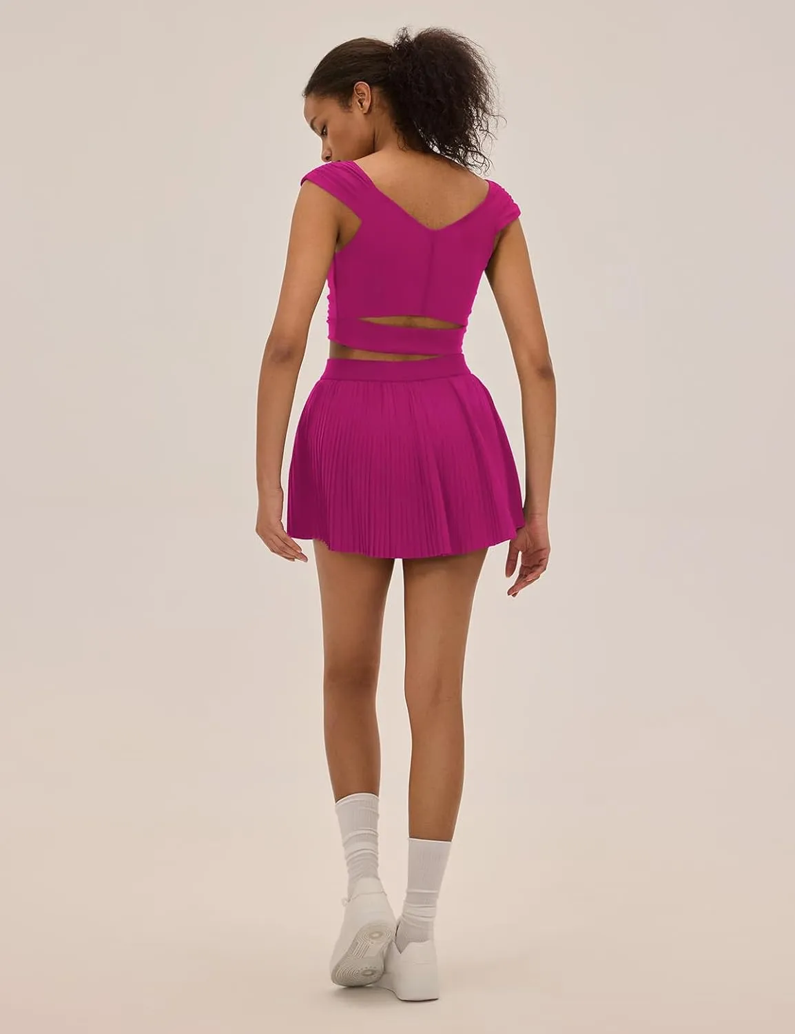 Pleated Tennis Skirts for Women with Pockets Shorts High Waisted Athletic Skorts for Golf Running Workout
