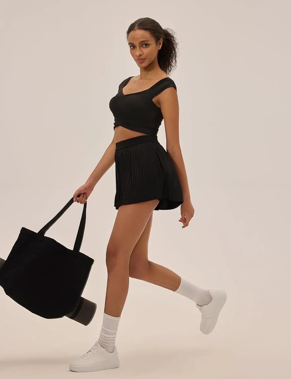 Pleated Tennis Skirts for Women with Pockets Shorts High Waisted Athletic Skorts for Golf Running Workout