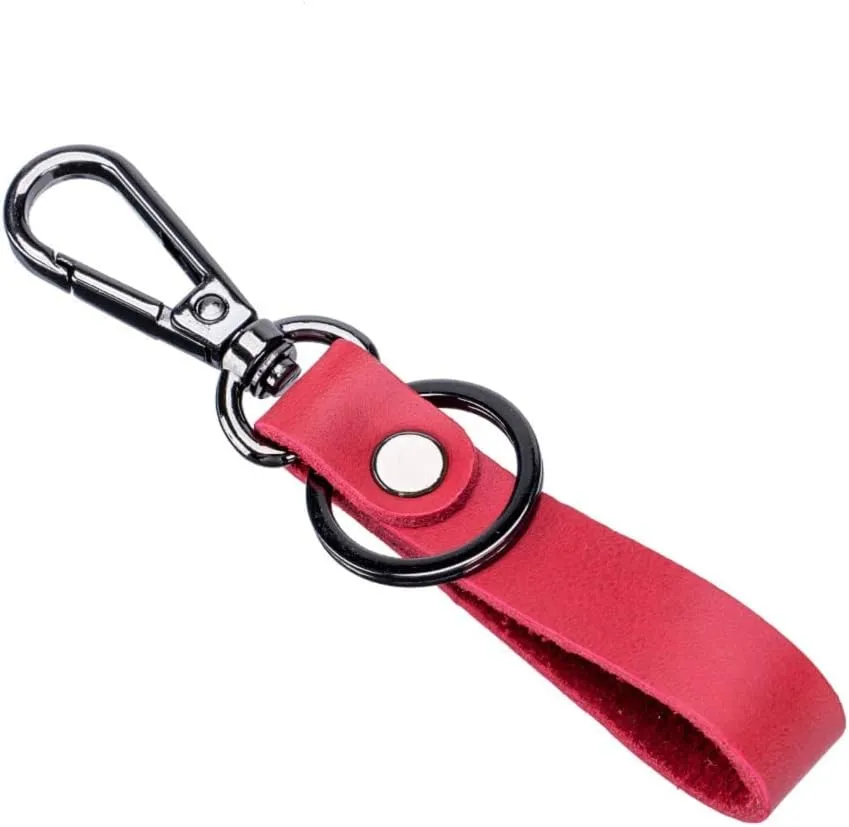 Premium Colorful Quality Wristlet Leather Keychain Car and Home Keychain Leather Key Chain Key Rings for Men Women