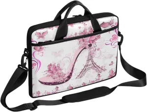 Pretty Tower Heels Laptop Case Bag with Detachable Strap Waterproof Laptop Bag Notebook Carrying Case 15.6 inch Laptop Sleeve Bag for Men Women Work Travel