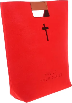 PRETYZOOM Felt Bible Tote Bag with Pockets Multi Functional Handbag for Bible Storage Shopping Outdoor Use Spacious Design Reusable Easy to Clean