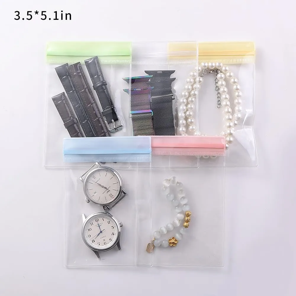 PVC Antioxidant Jewelry Storage Pouches Bracelets Necklaces Earrings Rings Storage Bags (GREEN, MIXED 1 30pcs)