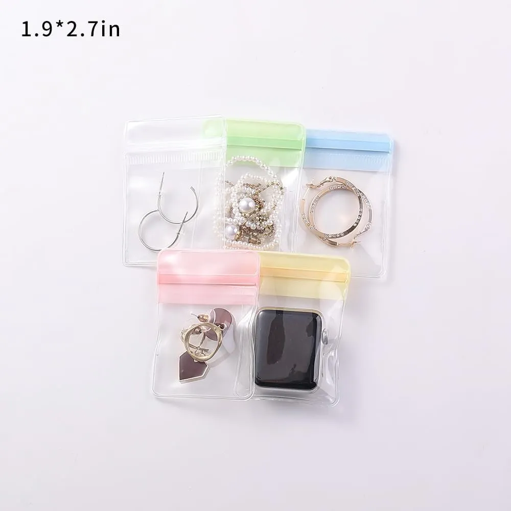 PVC Antioxidant Jewelry Storage Pouches Bracelets Necklaces Earrings Rings Storage Bags (GREEN, MIXED 1 30pcs)