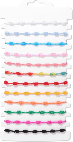 Raicegs 12PCS Knots String Bracelets for Teen Stuff Friendship Bracelets Women Man Surfer Beach Bracelets Anklets Set Handmade Rope Summer Jewelry for Women Man