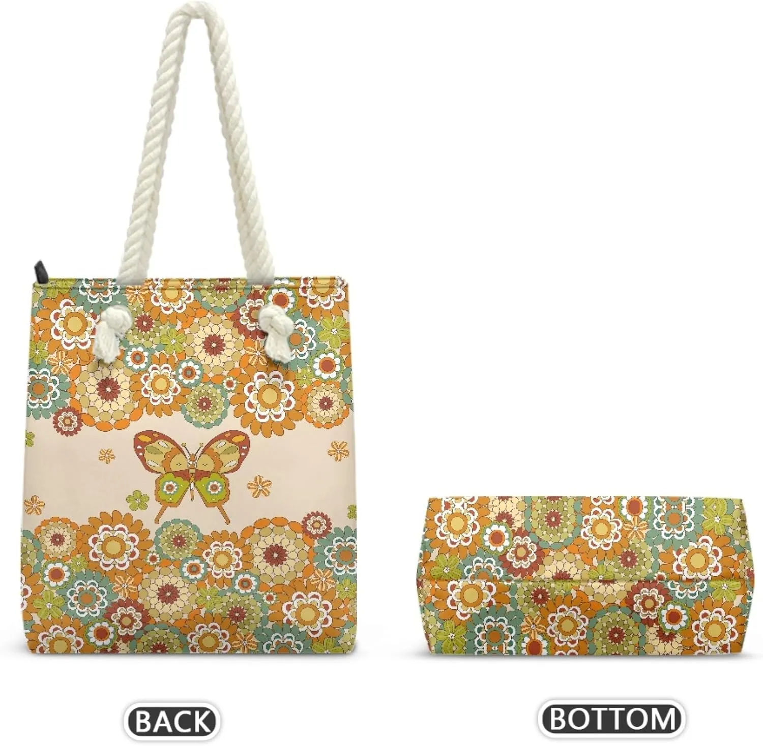 Reusable Grocery Bags Beach Bag for Women Tote Bags with Zipper
