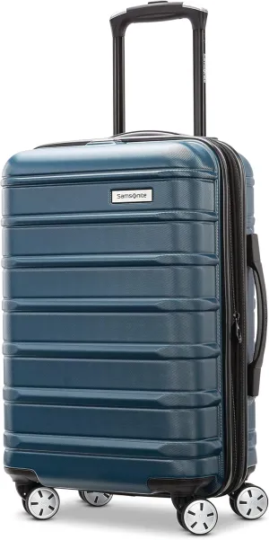 Samsonite Omni 2 Carry-On Hardside Luggage with 360 Spinner Wheels - Scratch Resistant Hardshell - TSA, Airline-Approved - Expandable Polycarbonate Shell for Lightweight Travel - Nova Teal