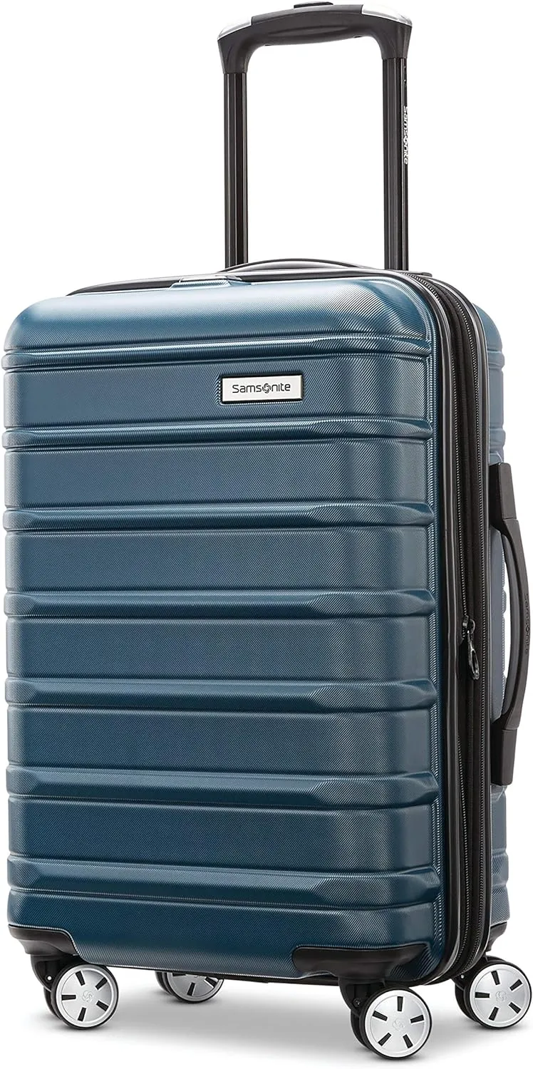 Samsonite Omni 2 Carry-On Hardside Luggage with 360 Spinner Wheels - Scratch Resistant Hardshell - TSA, Airline-Approved - Expandable Polycarbonate Shell for Lightweight Travel - Nova Teal