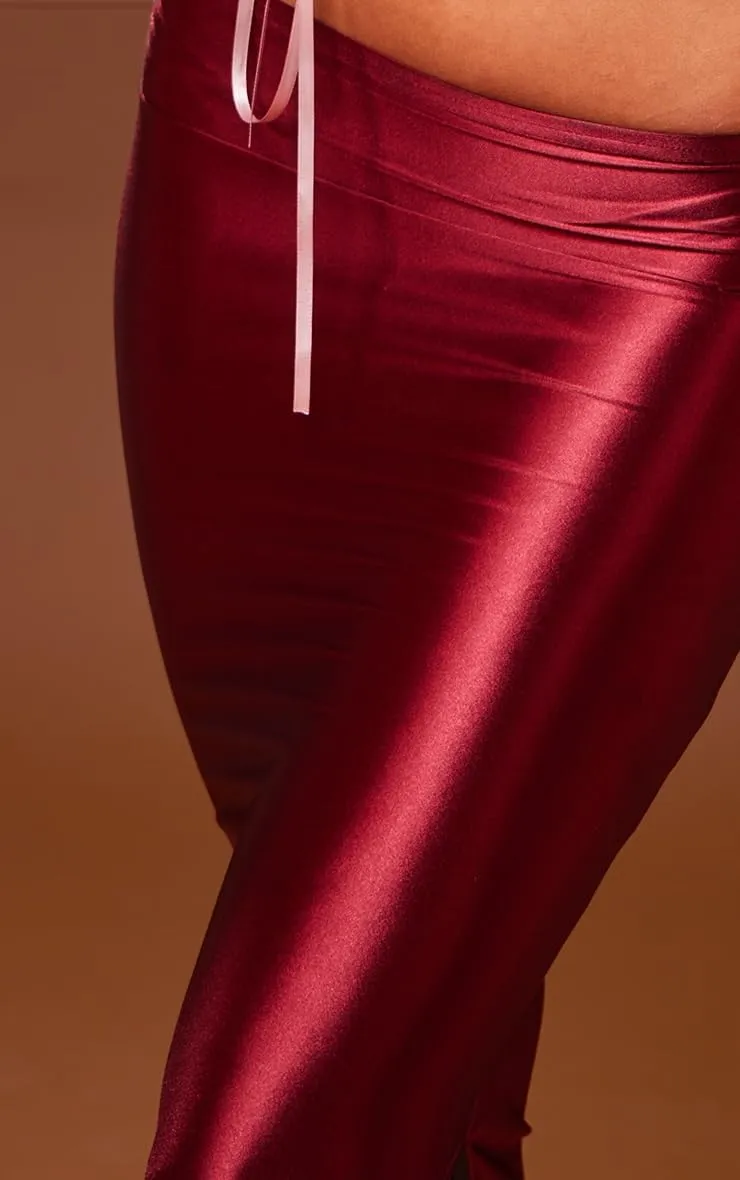Satin Silk Skirt Long Womens High Waisted Maxi Midi Work Slip Wrap Silky Dressy Skirts with Slit for Women Casual