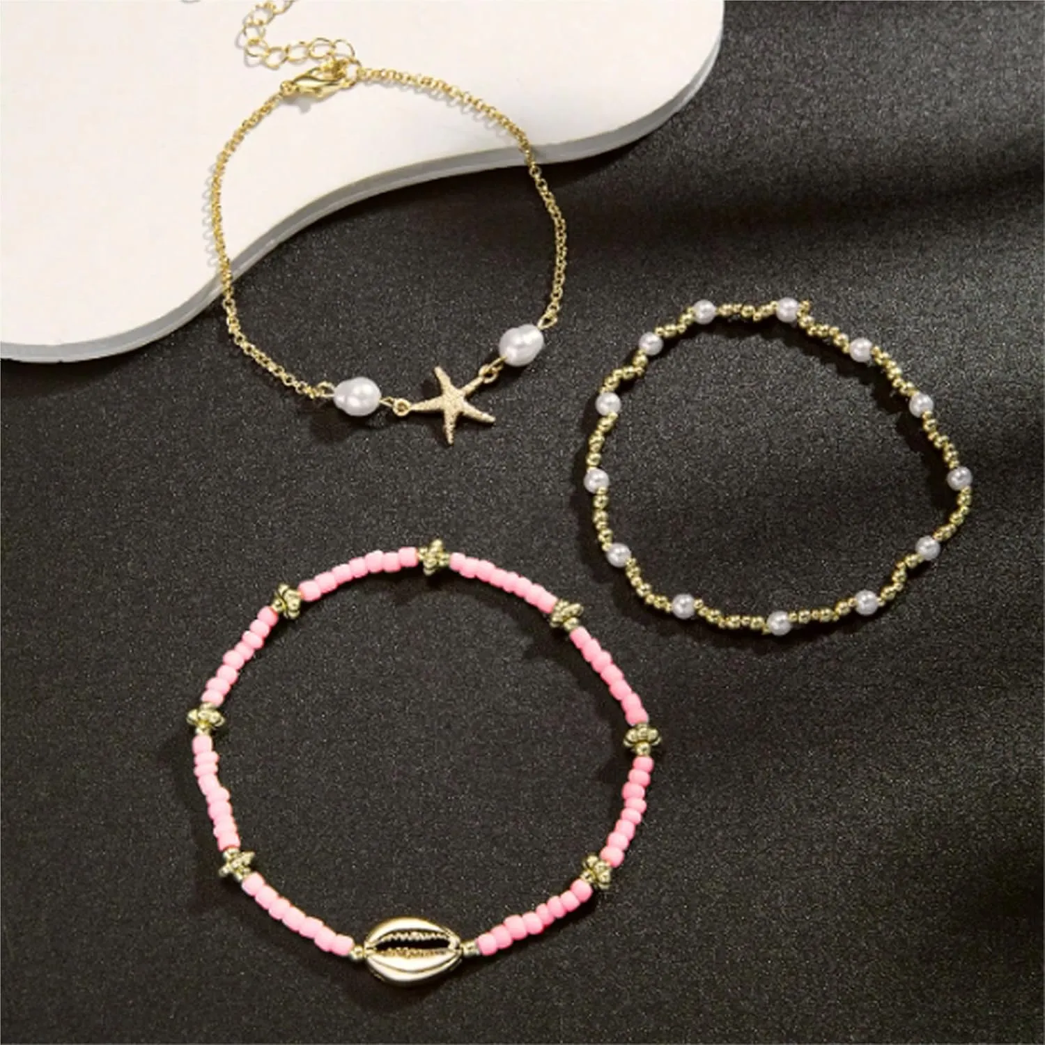 Shell Anklets for Women Sea Shell Ankle Bracelets for Women Starfish Anklet for Women Waterproof Summer Beach Dresses for Women 2025 Vacation