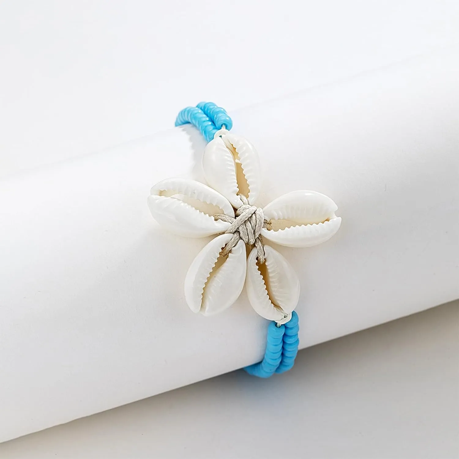 Shell Anklets for Women Shell Beach Jewelry Accessories White Pink Black Flower Ankle Bracelet Summer Vacation Dress Outfits