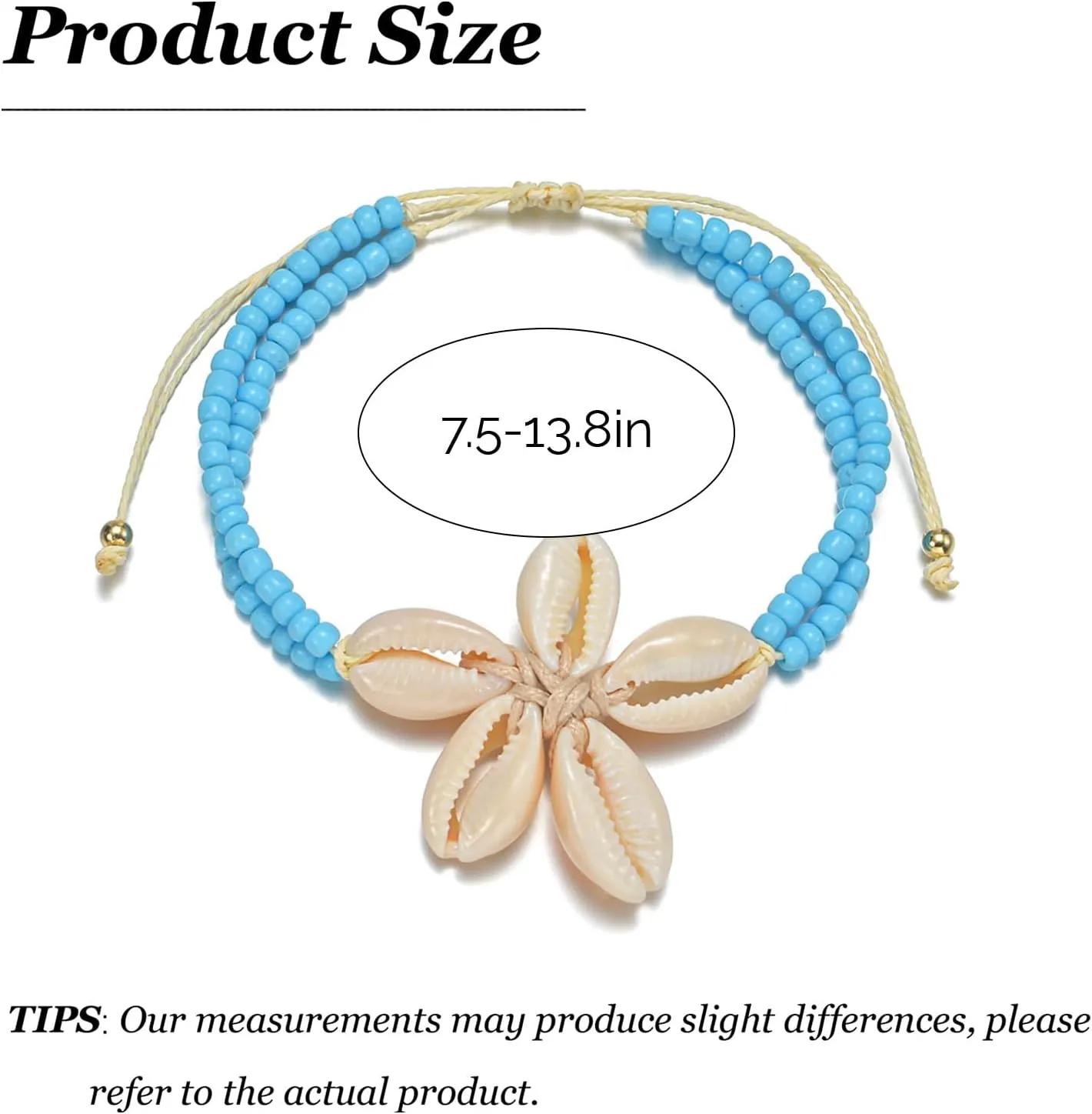 Shell Anklets for Women Shell Beach Jewelry Accessories White Pink Black Flower Ankle Bracelet Summer Vacation Dress Outfits