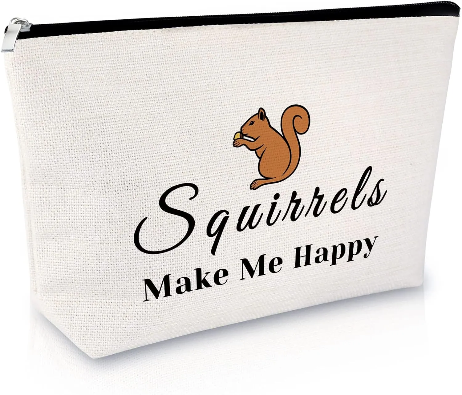 Squirrel Makeup Bag for Women Squirrel Lover Gift for Girls Daughter Friends Animal Lover Presents for Sister Cosmetic Bag Best Friend Anniversary Christmas Birthday Present Zipper Cosmetic Pouch